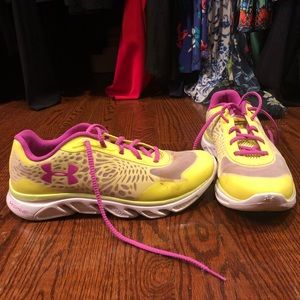 Under Armour Sneakers Size 10 Neon Yellow/Pink